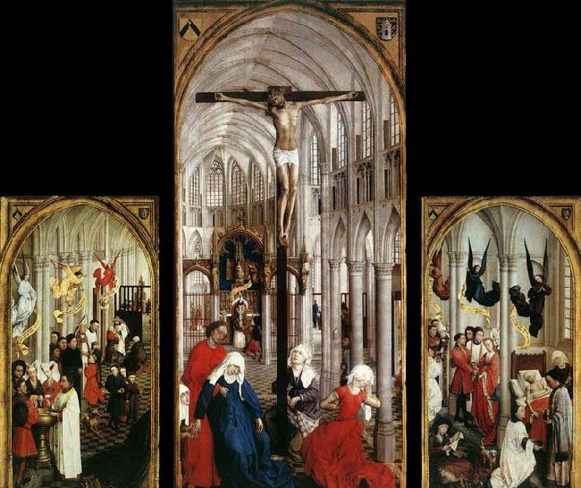 WEYDEN, Rogier van der Seven Sacraments Altarpiece Sweden oil painting art